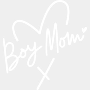 Boy Mom Heart  white  Thumbnail