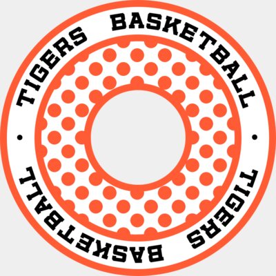 kld Tigers Basketball Polka Dot Monogram Thumbnail