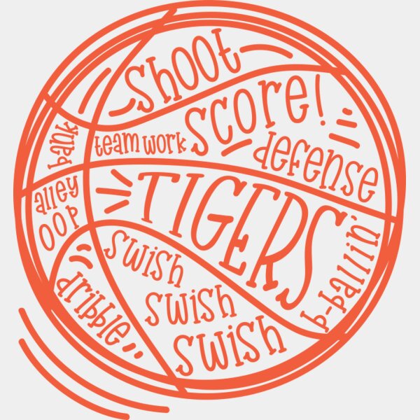 kld Tigers Basketball Word Art Thumbnail