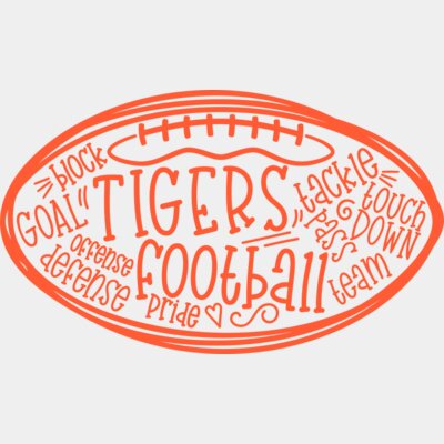 kld Tigers Football Word Art Thumbnail