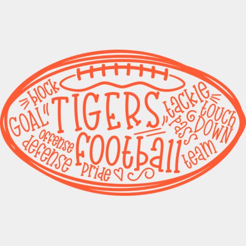 kld Tigers Football Word Art Thumbnail