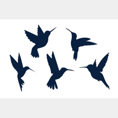 hummin bird silhouettes Thumbnail